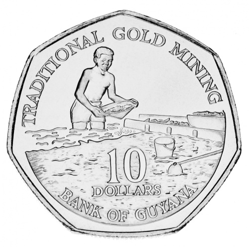 фото Гайана набор из 7 монет 1978-2013 AU-UNC 1, 5, 10, 25 центов, 1, 5, 10 долларов