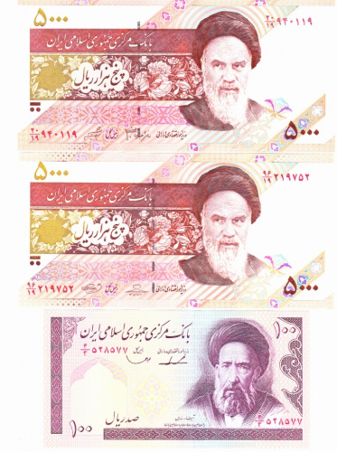 фото Иран набор из 5 банкнот UNC