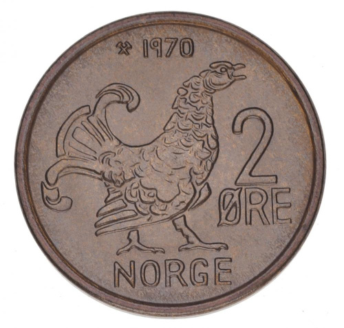 фото Норвегия 2 эре 1970 UNC