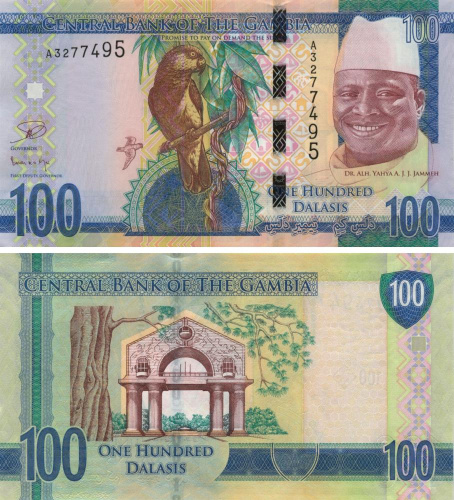 фото Гамбия 100 даласи 2015 UNC (P35)