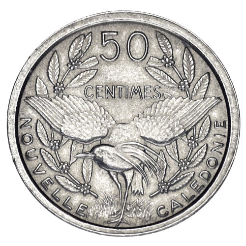 фото Новая Каледония 50 сентим 1949 VF-AU Птица