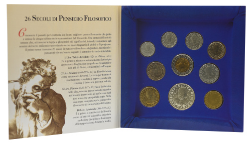 фото Сан-Марино набор из 10 монет 1996 UNC 1, 2, 5, 10, 20, 50, 100, 200, 500, 1000 лир (серебро)