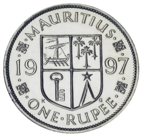 фото Маврикий 1 рупия 1997 UNC