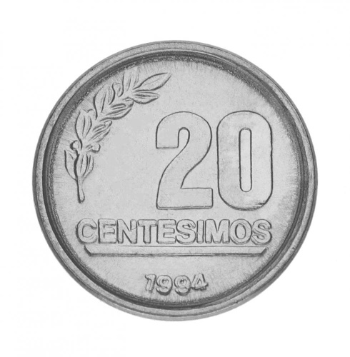 фото Уругвай 20 сентесимо 1994 UNC