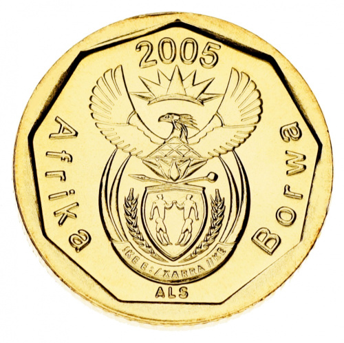 фото ЮАР 10 центов 2005 UNC