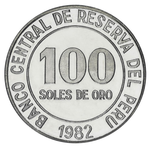 фото Перу 100 солей 1982 UNC