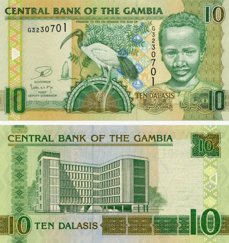 фото Гамбия 10 даласи 2013 UNC (P26)