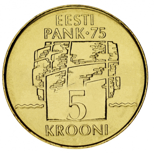 фото Эстония набор из 5 монет 1991-2003 UNC 10, 20, 50 сенти, 1, 5 крон