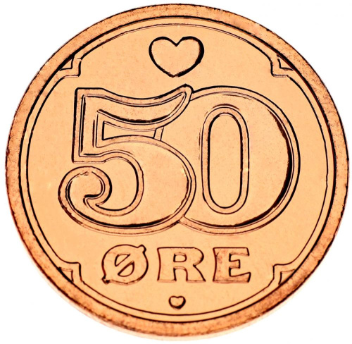 фото Дания 50 оре 2018 UNC