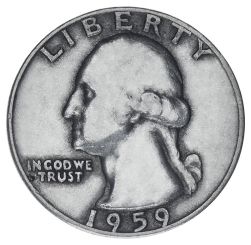 фото США 25 центов (квотер) 1959 Серебро F-VF (Ag 900, 6.25 грамм)