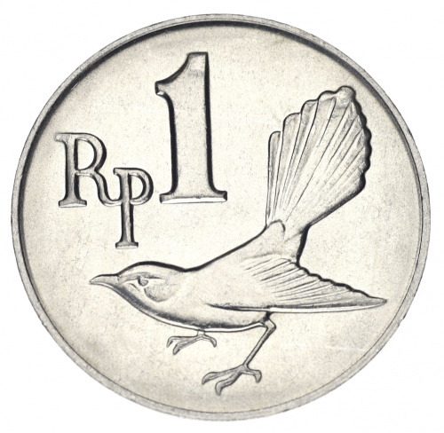 фото Индонезия 1 рупия 1970 F-VF Птица (KM#20)