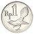 фото Индонезия 1 рупия 1970 F-VF Птица (KM#20)