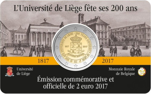 фото Бельгия 2 евро 2017 «Льежский университет» UNC