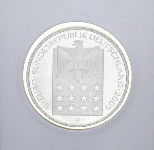 фото Германия 10 евро 2005 Серебро UNC Берта Суттнер (Ag 925, 18 грамм)