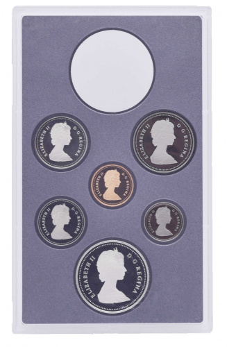 фото Канада набор из 6 монет 1987 Proof 1, 5, 10, 25, 50 центов, 1 доллар