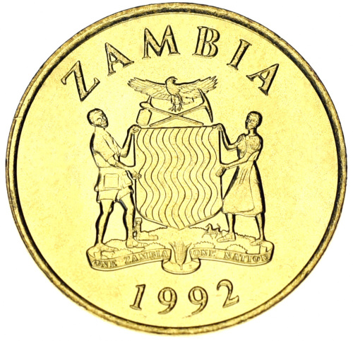 фото Замбия 1 квача 1992 AU-UNC Птицы Соколы