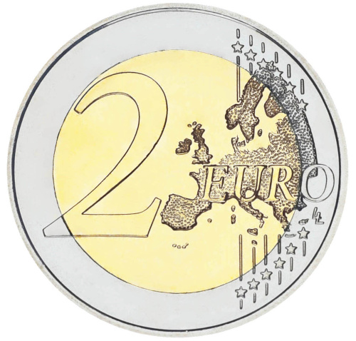 фото Эстония 2 евро 2023 Биметалл UNC Птица - Ласточка