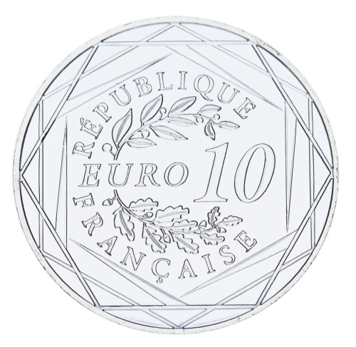фото Франция 10 евро 2025 Серебро UNC Космическая одиссея - Планета Марс