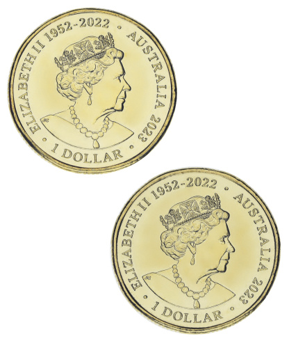 фото Австралия набор из 2 монет по 1 доллару 2023 UNC Австралийская футбольная лига
