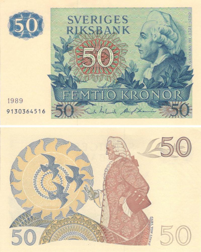 фото Швеция 50 крон 1989 UNC (P53)