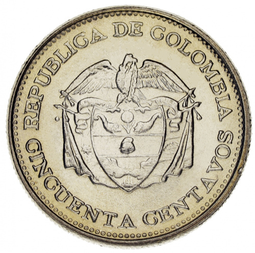 фото Колумбия набор из 8 монет 1965-1989 AU-UNC 1, 10, 20, 50 сентаво, 1, 2, 5, 20 песо