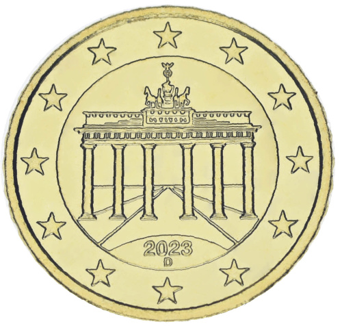 фото Германия 10 евроцентов 2023 UNC D