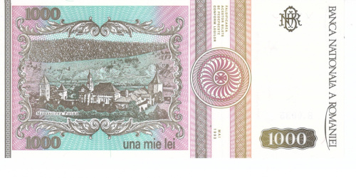 фото Румыния 1000 лей 1993 UNC (P102)