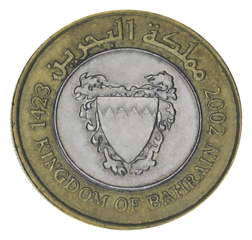 фото Бахрейн 100 филсов 2002 Биметалл F-VF