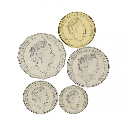 фото Австралия набор из 5 монет 2019-2020 UNC 5, 10, 20, 50 центов, 1 доллар