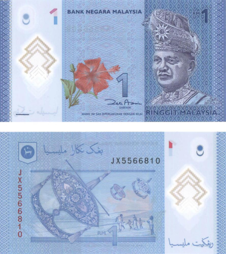 фото Малайзия 1 ринггит 2012 Полимер UNC (P51)