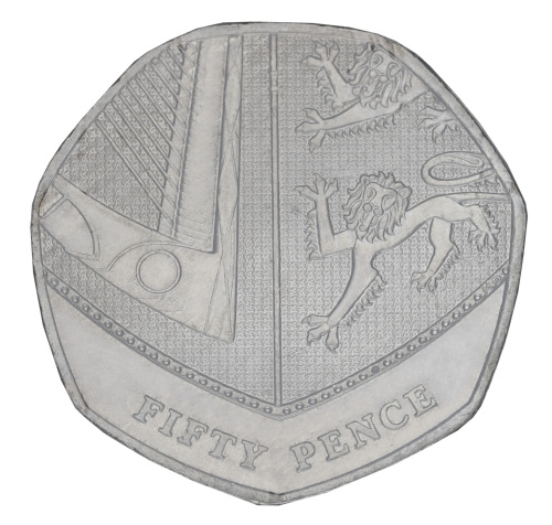 фото Великобритания 50 пенсов 2008 AU-UNC