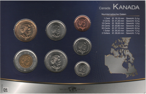 фото Канада набор из 7 монет 2004-2011 UNC