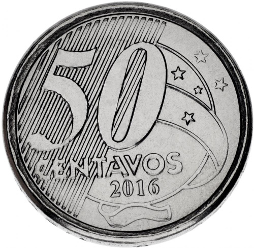 фото Бразилия 50 сентаво 2016 UNC