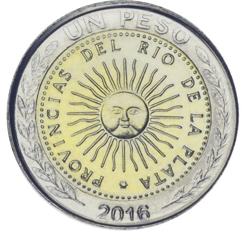 фото Аргентина 1 песо 2016 UNC