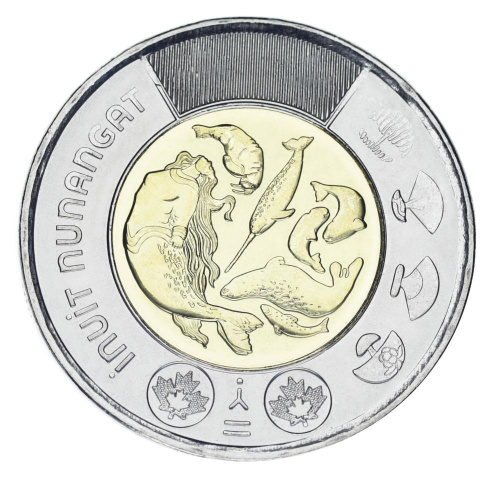 фото Канада 2 доллара 2024 Биметалл UNC Чествование инуитов Нунангат
