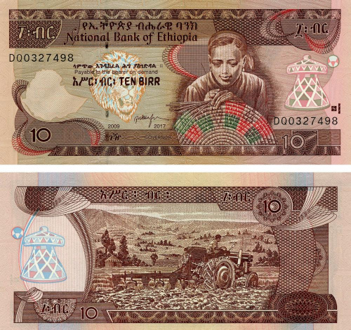 фото Эфиопия 10 быр 2017 UNC (P48)