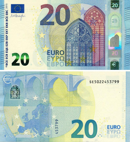 фото Италия 20 евро 2015 SE S003 UNC