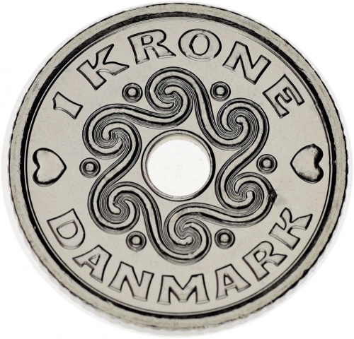 фото Дания 1 крона 2018 UNC