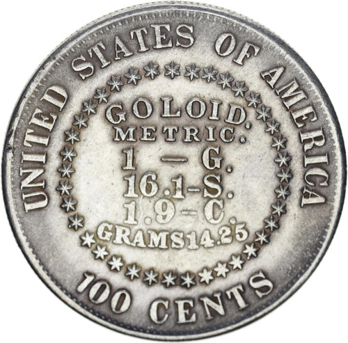 фото США 100 центов 1878 VF-XF (Сувенир)