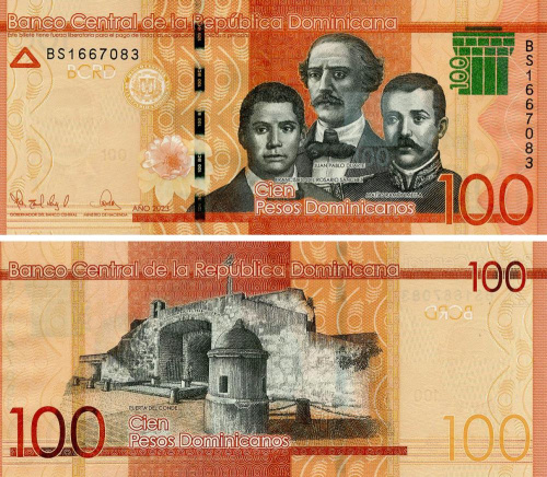 фото Доминикана 100 песо 2023 UNC (P190)