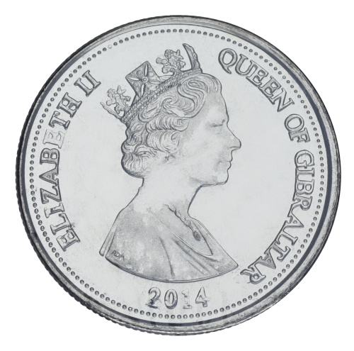 фото Гибралтар 10 пенсов 2014 UNC Птица
