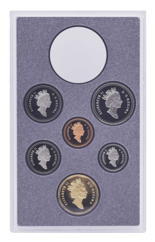 фото Канада набор из 6 монет 1992 Proof 1, 5, 10, 25, 50 центов, 1 доллар