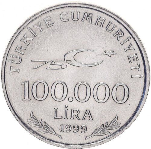 фото Турция 100000 лир 1999 UNC