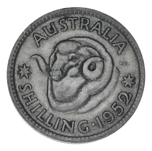 фото Австралия 1 шиллинг 1952 Серебро F-VF