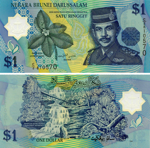 фото Бруней 1 ринггит 1996 Полимер UNC (P22a)