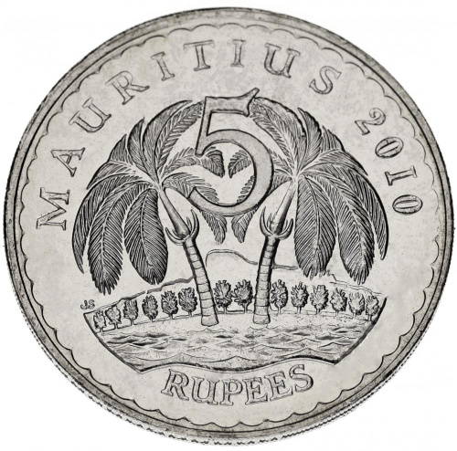 фото Маврикий 5 рупий 2000-2010 AU-UNC
