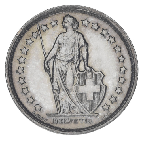 фото Швейцария 1/2 франка 1964 Серебро F-VF (Ag 835, 2,5 грамма)