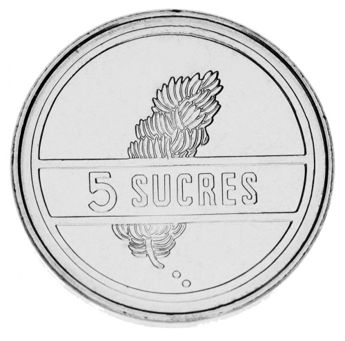 фото Эквадор 5 сукре 1991 UNC