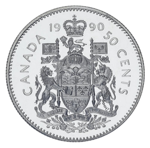 фото Канада 50 центов 1990 AU-UNC