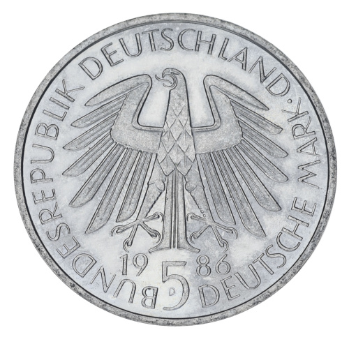 фото Германия 5 марок 1986 VF-AU Гейдельбергский университет